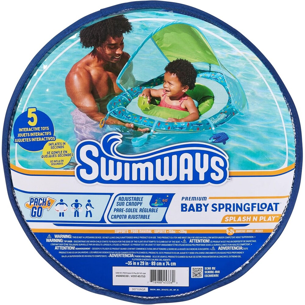 Swimways Infant Baby Spring Float - Green - Picture 7 of 15